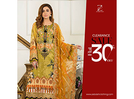 Zebaish Clearance Sale Flat 30% Off