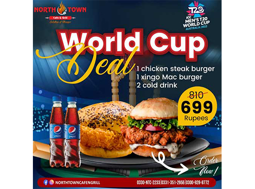 North Town Cafe & Grill World Cup Deal For Rs.699