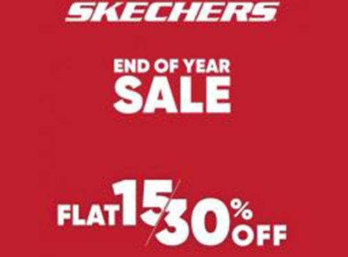 Skechers End Of Year Sale Flat 15% & 30% Off