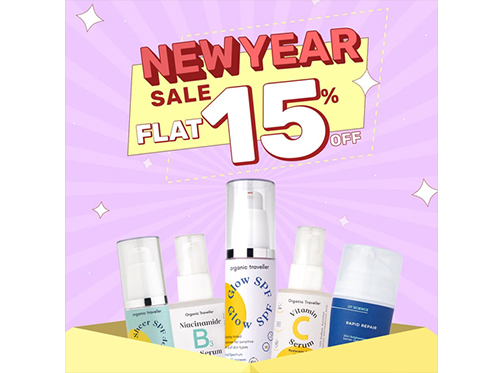 Organic Traveller New Year Sale Flat 15% Off