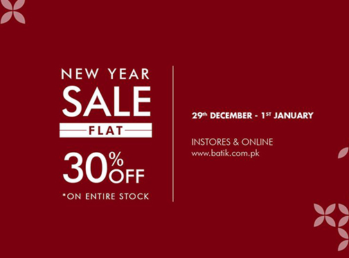 Batik New Year Sale Flat 30% Off