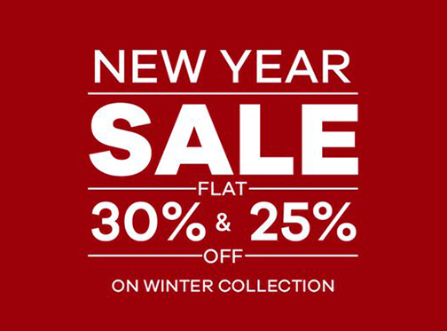Declare New Year Sale Flat 25% & 30% Off
