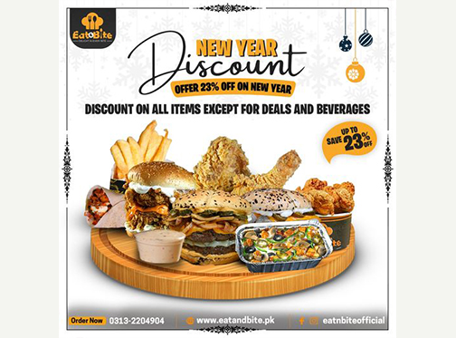 Eat & Bite 23% Discount On New Year
