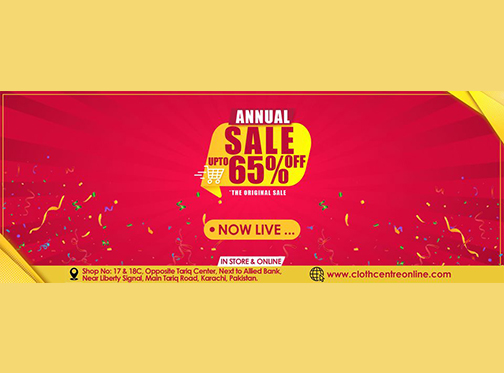 Up to 65% off during the annual Cloth Centre sale