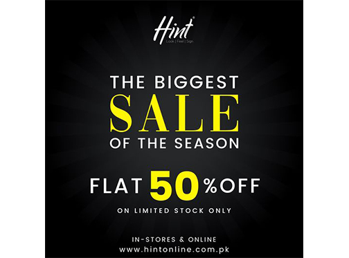 Hint The Biggest Sale Of The Season Flat 50% Off