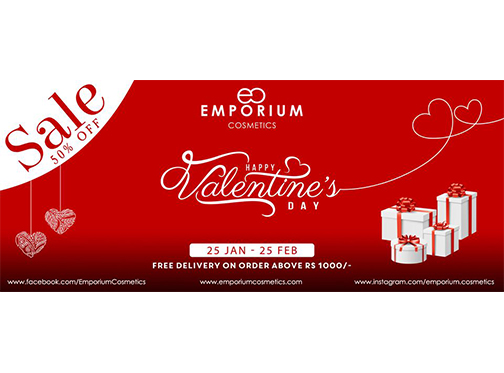 Valentine's Day Sale at Emporium Cosmetics! Save up to 50%