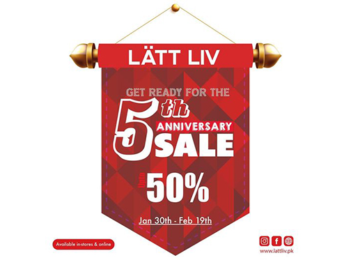 LÄTT LIV Pakistan 5th Anniversary Sale Upto 50% Off