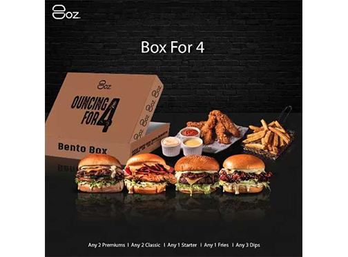 8oz Burgers Box For 4 For Rs.3799
