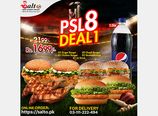 Salto Fast Foods PSL 8 Deal 1 For Rs.1699
