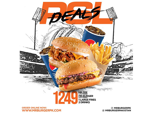 Mr. Burger Pakistan PSL Deal 1 For Rs.1249