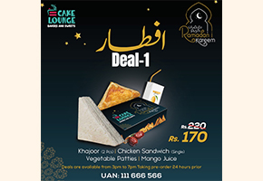Cake Lounge Iftar Deal 1 For Rs.170