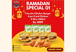 Texas Burgers Ramadan Special 01 For Rs.1499