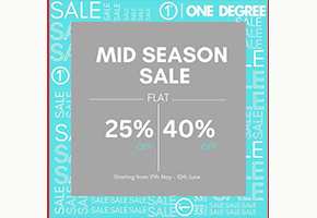 One Degree Mid Season Sale! Flat 40% OFF