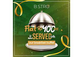 B.STRO - Restaurant & Play Cafe FLAT Rs.400/- off on Breakfast Buffet