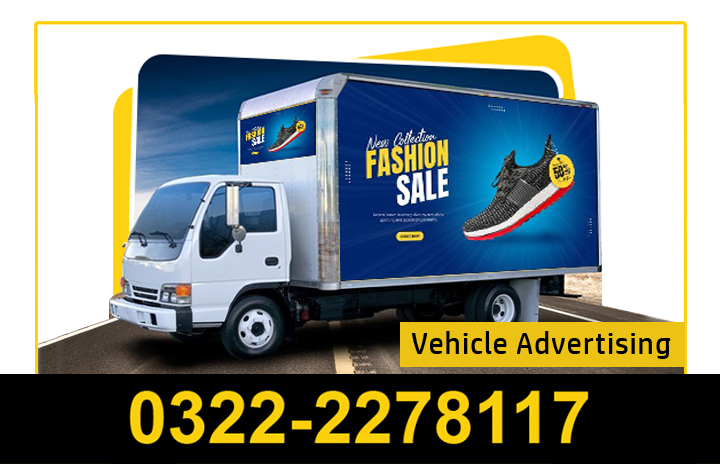 Vehicle Advertising | Outdoor Backlit Van Trucks Karachi