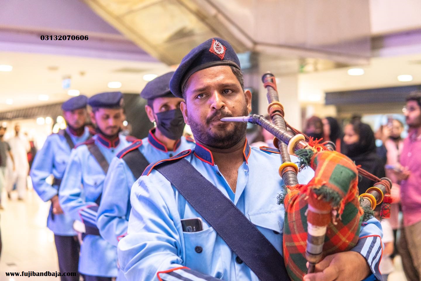 Fuji band. pipe band. band Baja. band service in Karachi. Navy band.