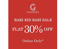 Charizma Bari Eid Sale! Flat 30% Off ONLINE ONLY