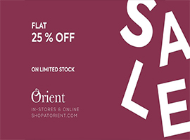 Orient Textiles FLAT 25% off on Limited Stock