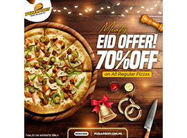 Pizza Point Eid Offer! Flat 70% OFF on all Regular Pizzas through website order