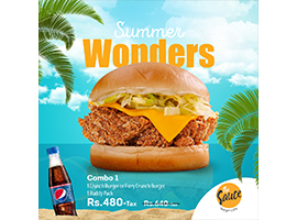 The Sauce Burger Cafe Summer Wonder! Combo 1 For Rs.480