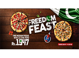 Domino's Pizza Freedom Feast! For Rs. 1947