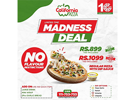 California Pizza Madness Deal! Starting Rs 899