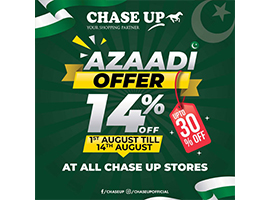Chase UP Azadi Offer! Upto 30% off on selected items