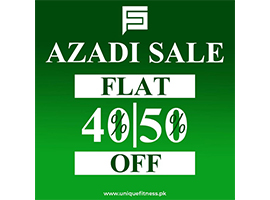 Unique Fitness Azadi Sale Flat 40% & 50% off