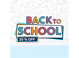 Cotton Candy Back to School 20% Off on Selected Lines
