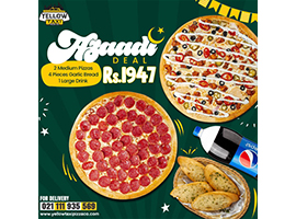 Yellow Taxi Pizza Co. Azadi Deal For Rs.1947/-