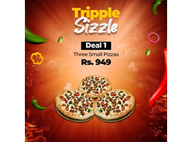 Caesar's Pizza Tripple Sizzle Deal 1 For Rs.949/-