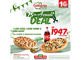 California Pizza 75th Azaadi Deal For Rs.1947/-