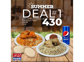 Karachi Foods Summer Deal 1 For Rs.430/-