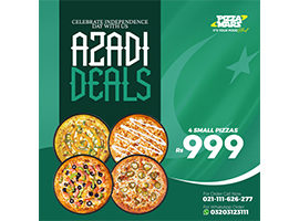 Azadi Deal at Pizza Mars Deal 1 For Rs.999/-