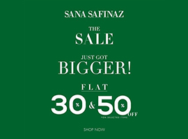 Sana Safinaz! Azadi Sale FLAT 30% &  50% off on Selected items