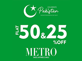 Metro Shoes Azadi Sale Flat 25% & 50% Off