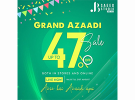 JB Saeed Grand Azadi Sale Upto 47% Off