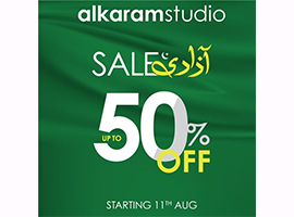 Alkaram studio Azadi Sale Upto 50% Off