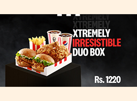 KFC Xtremely Irresistible Duo Box in Rs. 1220