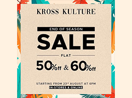 KrossKulture End Of Season Sale Flat 50% & 60% Off