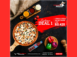 Kababjees Pizza Exclusive Deal 1 For Rs.425