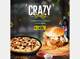 Pizza One Crazy Deal For Rs.1499
