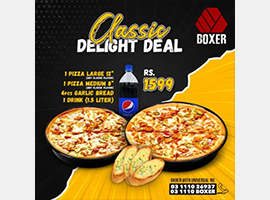 Boxer Burgers Classic Delight Deal For Rs.1599
