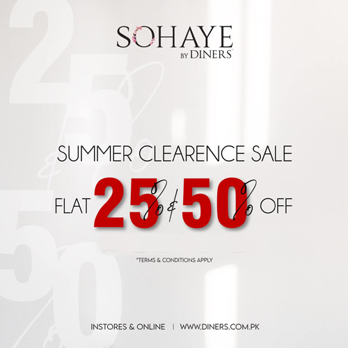 Sohaye Summer Clearance Sale! Flat 25% & 50% off