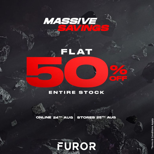 Furor Massive Sale Flat 50% Off