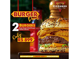 Pizzanos  Burger Deal For Rs.899