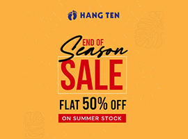 Hang Ten End Of Season Sale Flat 50% Off