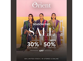 Orient Textiles! End Of Season Upto 30% & 50% Off