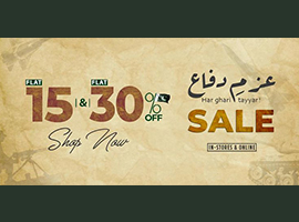MTJ - Tariq Jamil Azm e Difa Sale Flat 15% & 30% Off