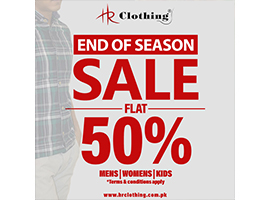 HR Clothing's End Of Season Sale Flat 50% Off